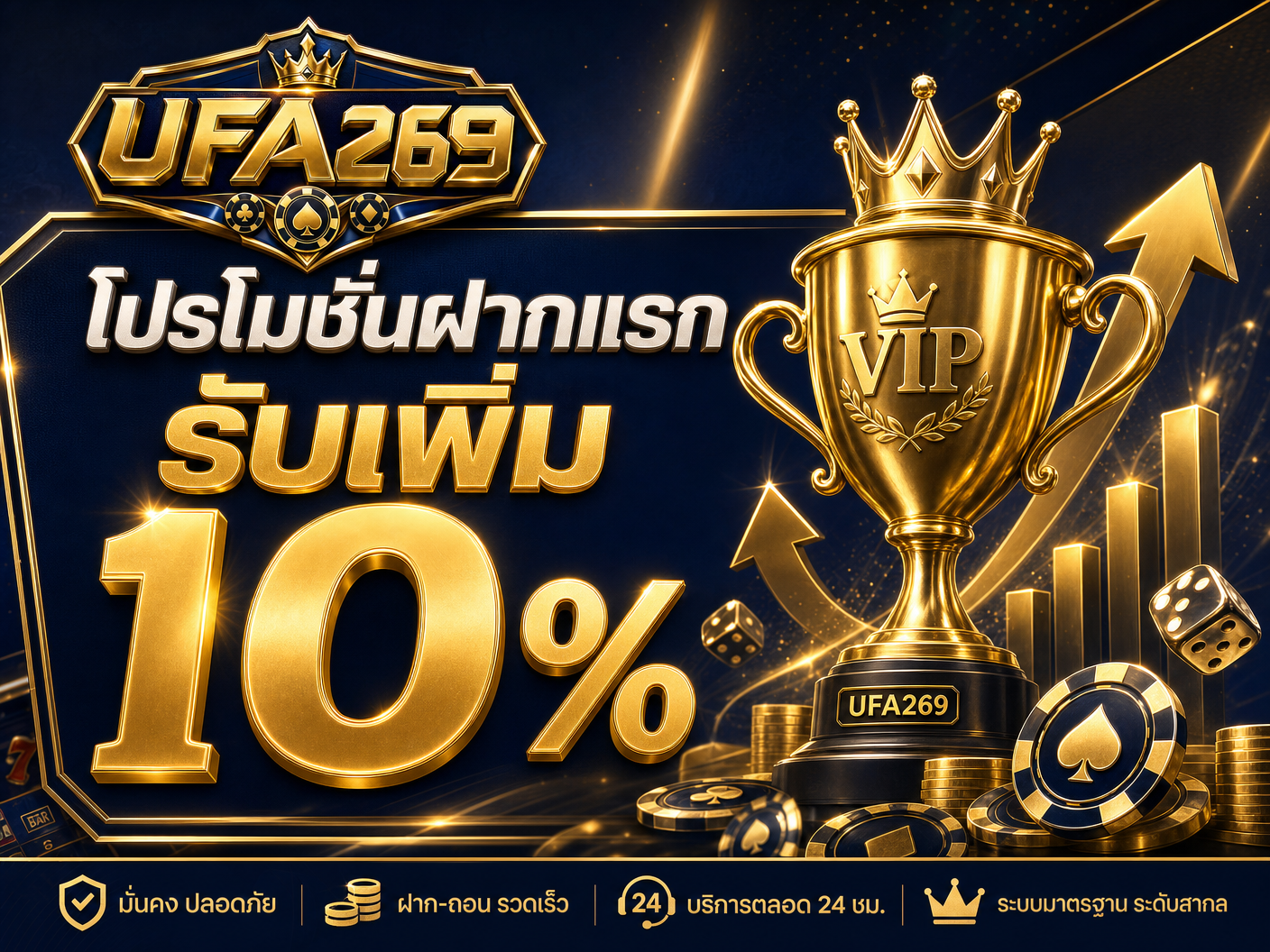 โปรโมชั่นฝากแรก รับเพิ่ม 10%